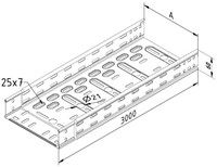 CTLI60-075-3PG Kabelgoot ineenschuifb. licht h=60mm, b=75mm, l=3000mm, sendzimir-2