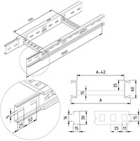 CLFI60-0200-10-3PG Ladderbaan ineenschuifbaar h=60mm, b=200mm, l=3000mm, sendzimir-2