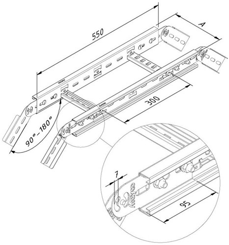 CLFI60-RFB-0200-UG Val- en stijgstuk CLFI60 h=60mm, b=200mm, ultra galva-1
