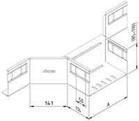 CT110-BR-150-PG Kabelbaan aftakstuk NE á 1 PCE-2
