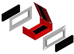 CT Cable Transit unit - 550x125x254mm Brandwerende kabel/goot doorvoerunit-3
