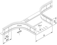 CT60-BR-150-UG Kabelgoot aftakstuk b=150mm, ultra galva-2