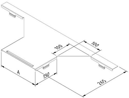 CT-CBR-050-PG Kabelbaan deksel aftakstuk NE á 1 PCE-1