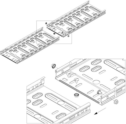 CTLI35-100-3DG Kabelgoot ineenschuifb. licht NE á 1 MTR-3