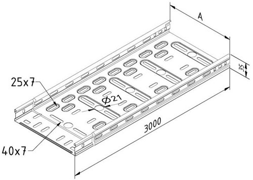 CTLI35-150-3DG Kabelgoot ineenschuifb. licht NE á 1 MTR-2