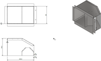 PV Roof Terminal L = 1000mm, B = 650mm, H = 650mm 41kg Uitsparingsmaat: max.600x400 mm-3
