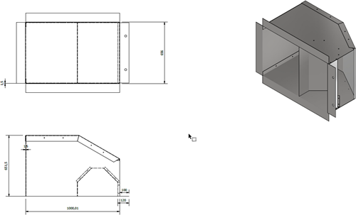 PV Roof Terminal L = 1000mm, B = 650mm, H = 650mm 41kg Uitsparingsmaat: max.600x400 mm-3