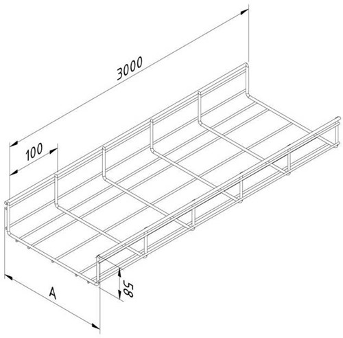 MT60-600-3DG Draadgoot NE á 1 MTR-1