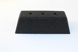 BLOCK-230-100-65-M8-RU (Rubberblok met weekmaker barriere) l=230mm, h=65mm, b=100mm, M8, rubber