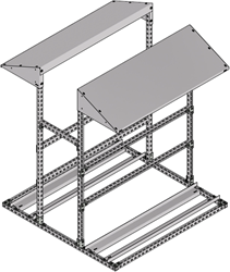 SR-RS-1500-B2B-UG PV Shelter B2B, 50cm uit elkaar