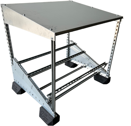 RSA-1200-UG PV Solar Shelter Angled HxBxD =1100x1200x956 PV Solar Shelter Angled